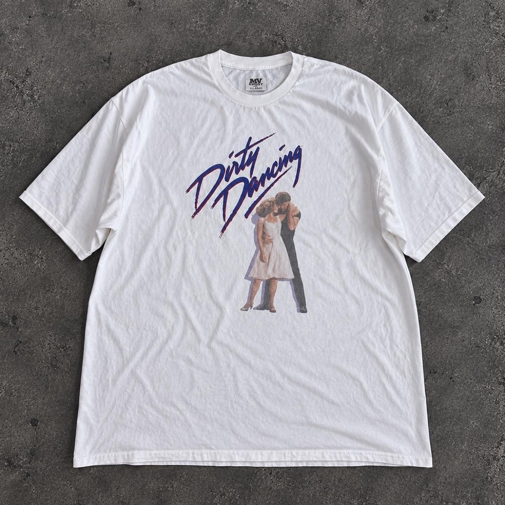 Vintage inspired 90s Dirty Dancing white cotton t-shirt 2XL